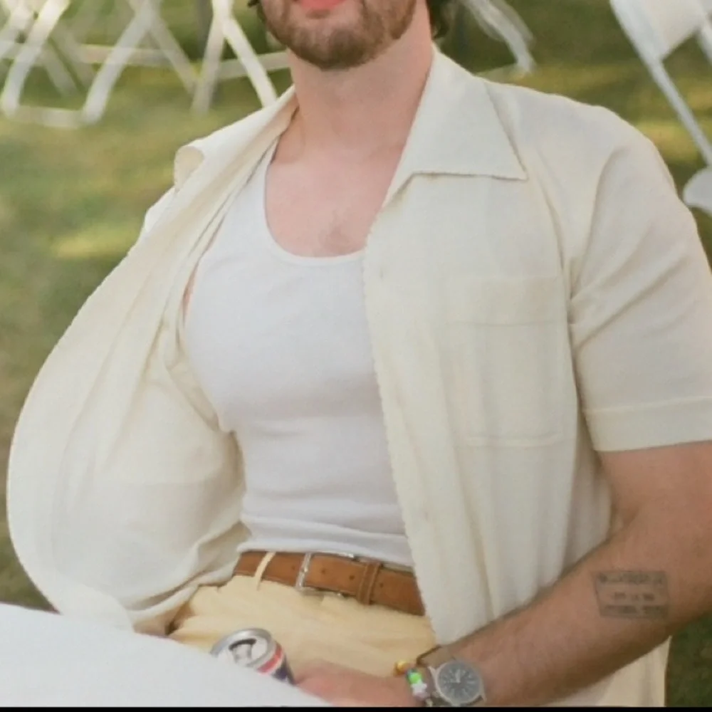 Men's Vintage Cream Button-Down Shirt - Picture 10 of 10